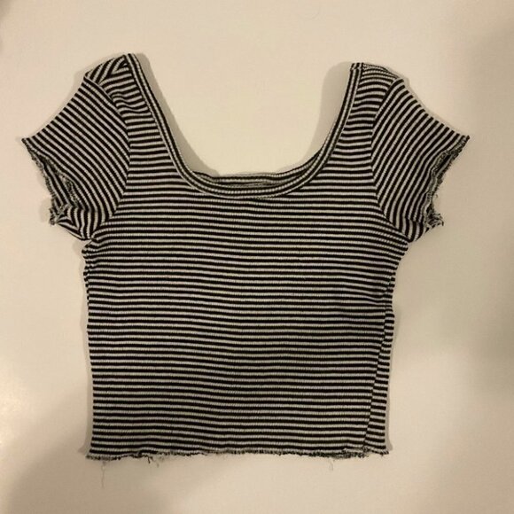 90’s Vintage Striped  Crop Top - Picture 3 of 5